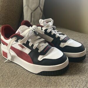 Puma Carina Street Women’s 7.5 White/Black/Intense Red
